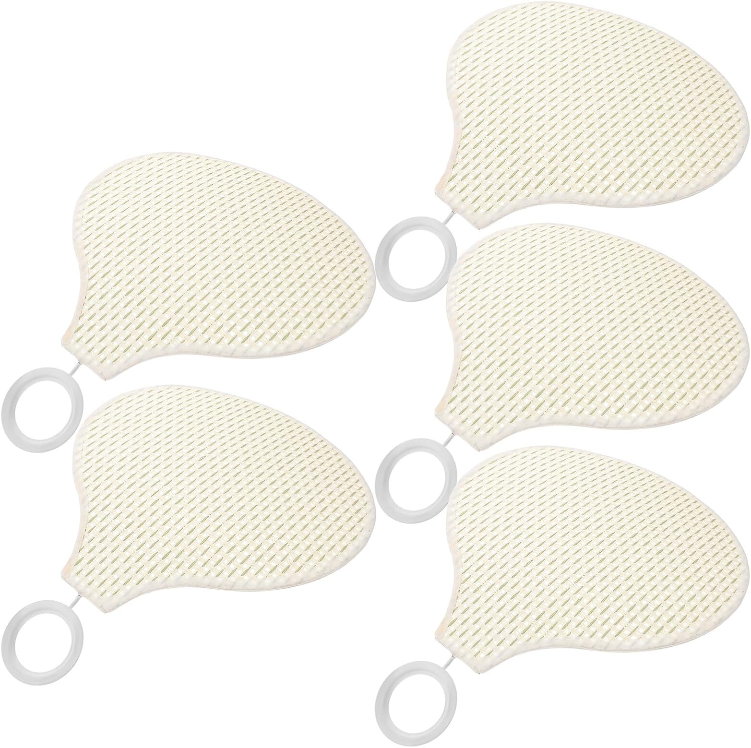 Petal E27 Hanging Lamp Shade Set, Boho Cloth Ceiling Light Cover, Small Replacement Lampshades for Chandelier and Pendant Lighting, Beige Fabric Shade for Home Decor