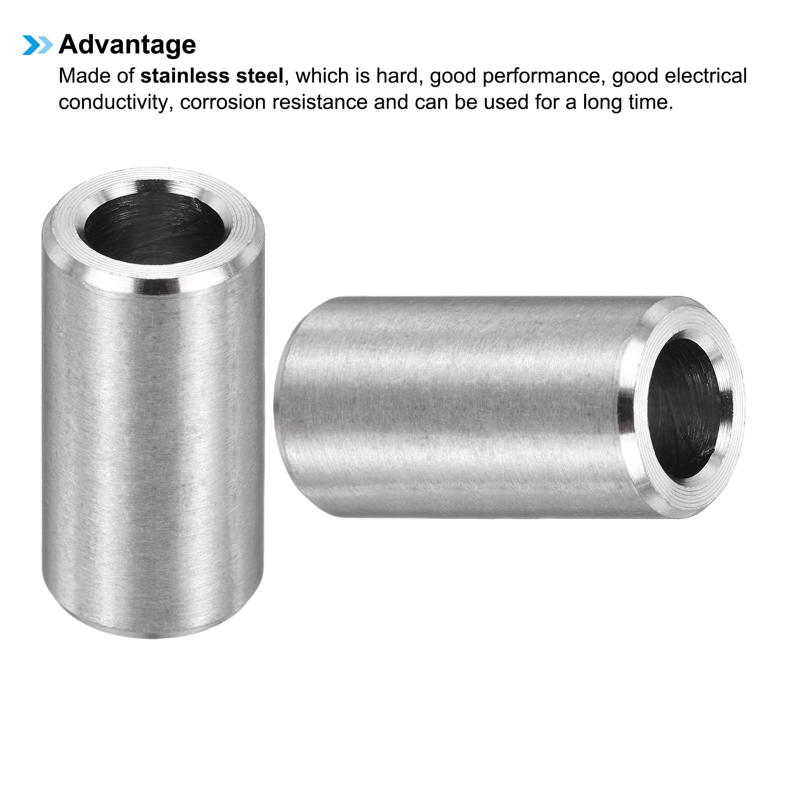 PATIKIL M6 Stainless Steel Spacers, 12Pcs Metal Spacer 6mm ID x 10mm OD x 20mm L Screw Standoff for 1/4" or M6 Screw - Image 4