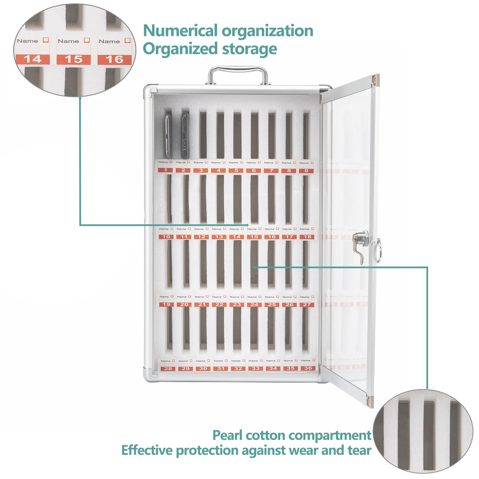 Handy-Aufbewahrungsschrank 72 Slots - Sicherer Smartphone-Organizer Für Schule & Büro