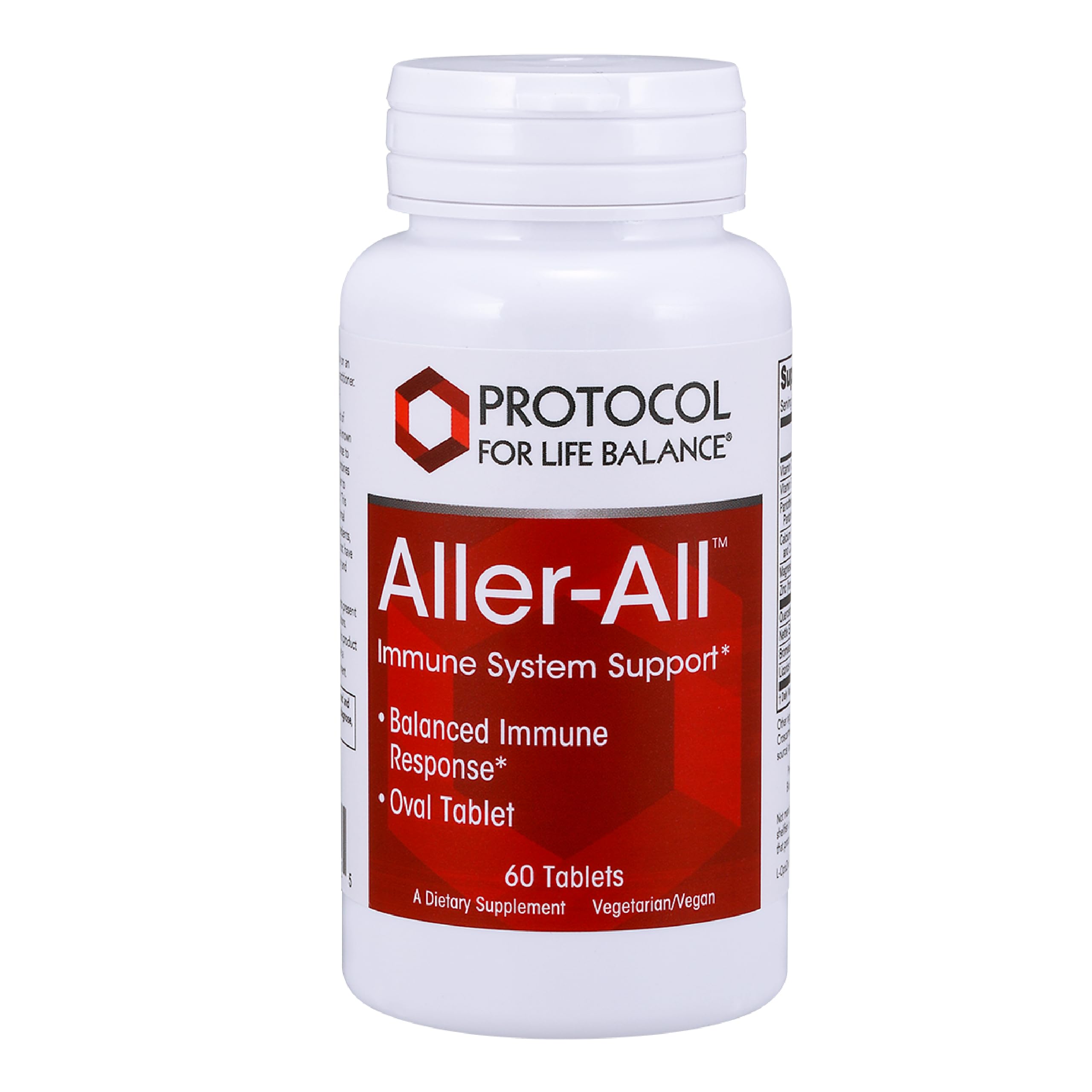 Protocol Aller-All Tablets - Immune System Support* - with Vitamin C, Zinc, Quercetin, Calcium & Bromelain - Kosher & Dairy Free - 60 Tabs