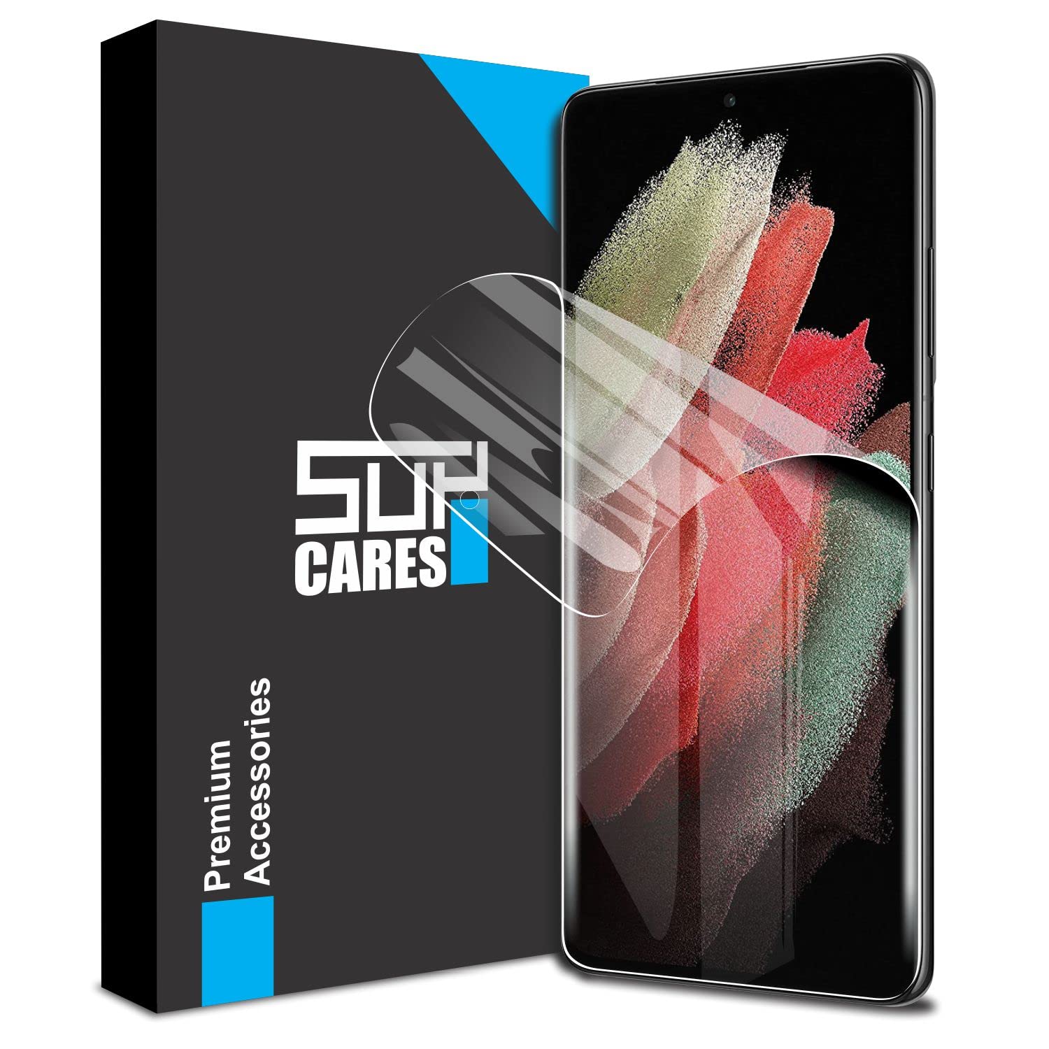 SupCares TPU Unbreakable Membrane Screen Protector for Samsung Galaxy S21 Ultra 5G (6.8 Inch) with Easy-Self Installation Kit | Transparent (B0C3D767X6) Amazon Price History, Amazon Price Tracker