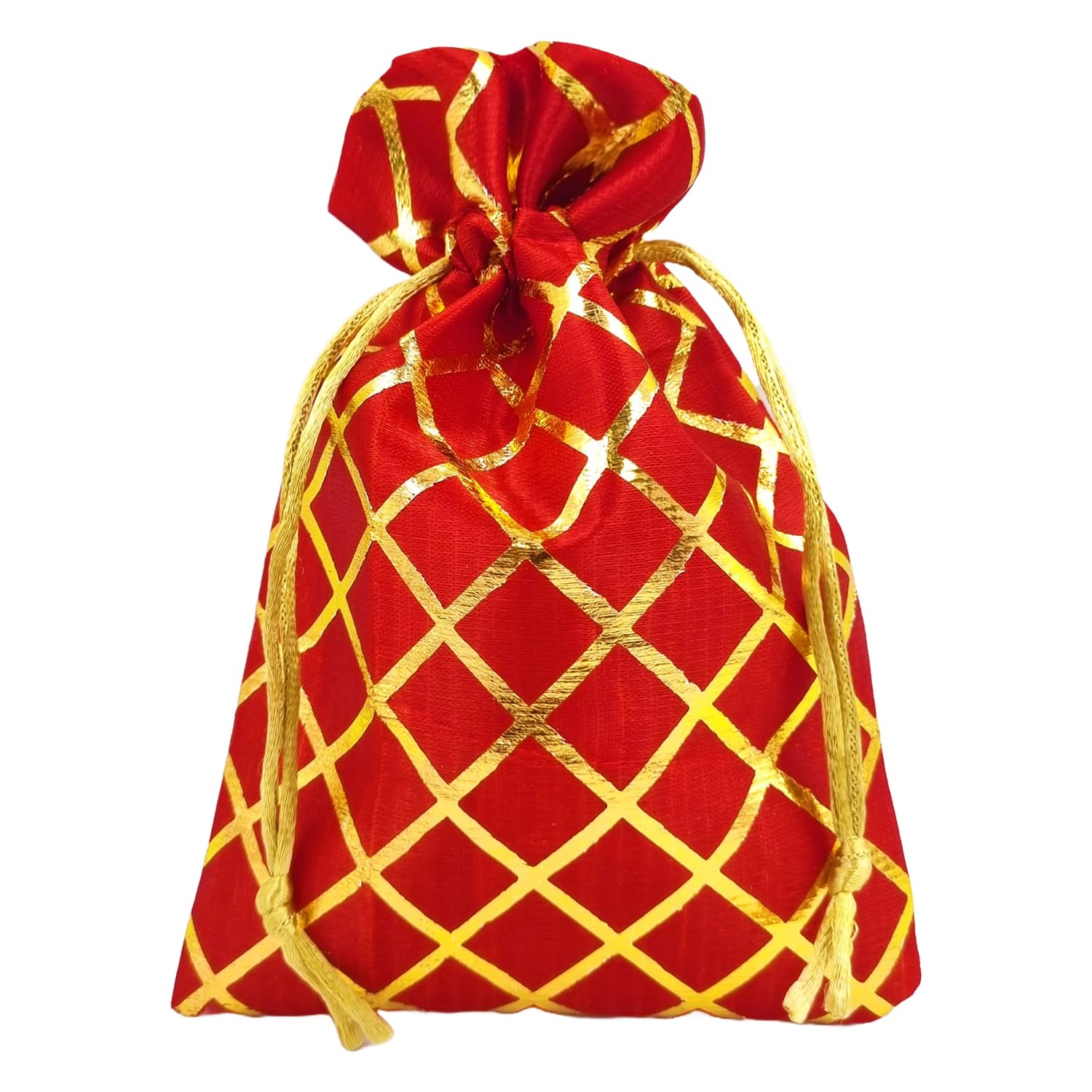 Soul Artisan Potli Drawstring Pouches/Bags (Red-Cross Checked) for Women, Return Gifts, Wedding, Baby Shower, Bridal Party, Haldi Functions, Dry Fruit and Jewelry Packaging Size 12X18 cm| Pack of 20 (B0CZHZCHSP) Amazon Price History, Amazon Price Tracker