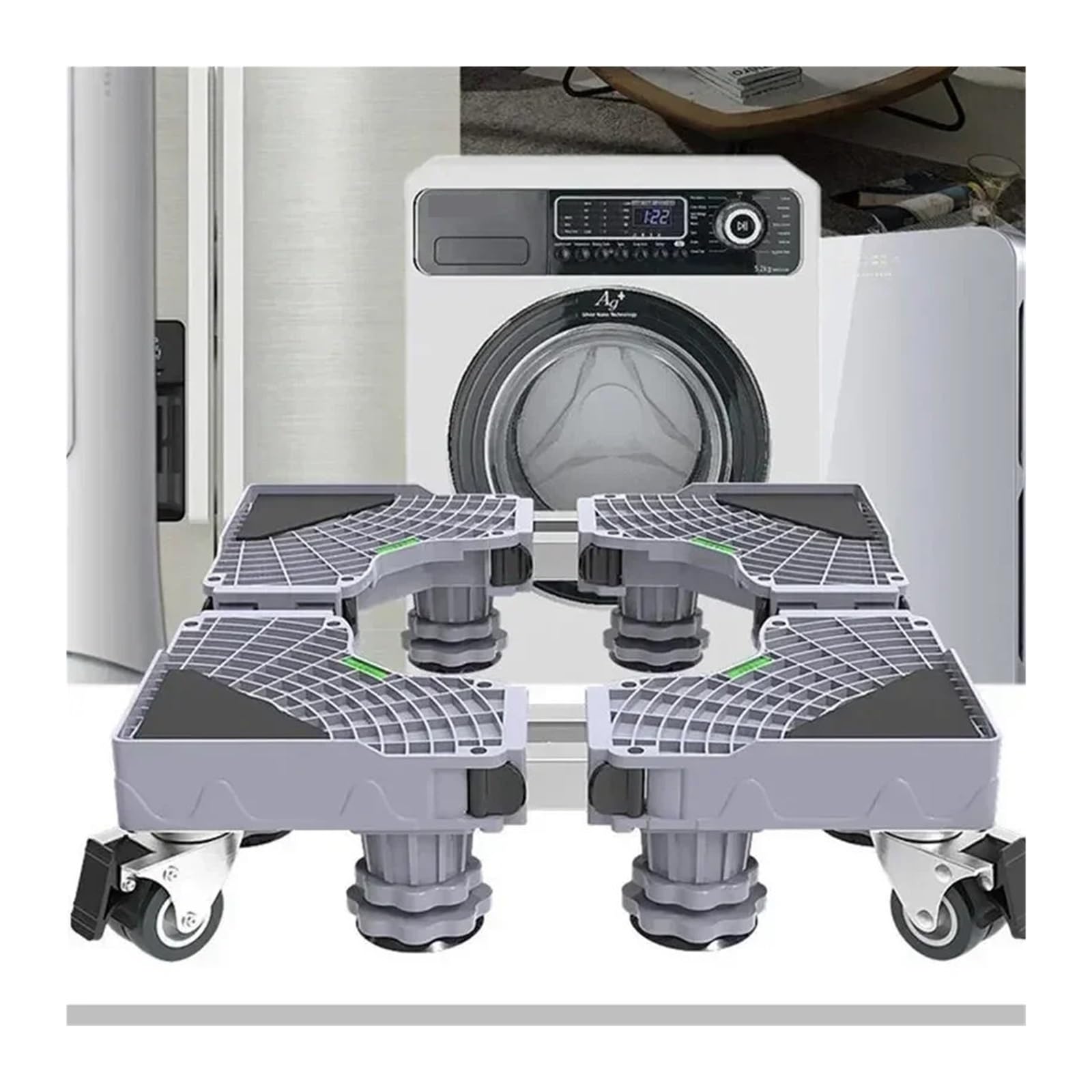 Base Ajustable Multifuncional for Lavadora, Soporte De Base Universal, Base De Elevación for Refrigerador, Secadora, Lavadora(Standard-12 legs)