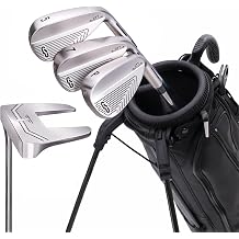 Golf Club Set - Starter Golf Clubs for Men with Sunday Stand Bag - 5-Piece Game Improvement Irons Set Including 5i, 7i, PW, Putter, and Bag. Premium 431 Stainless Steel, Hollow Body Design