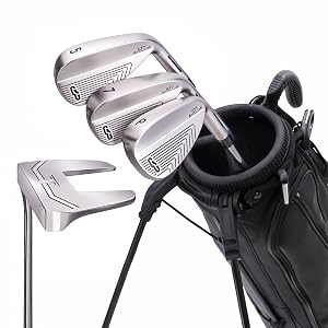 Golf Club Set - Starter Golf Clubs for Men with Sunday Stand Bag - 5-Piece Game Improvement Irons