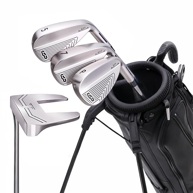 Golf Club Set - Starter Golf Clubs for Men with Sunday Stand Bag - 5-Piece Game Improvement Irons
