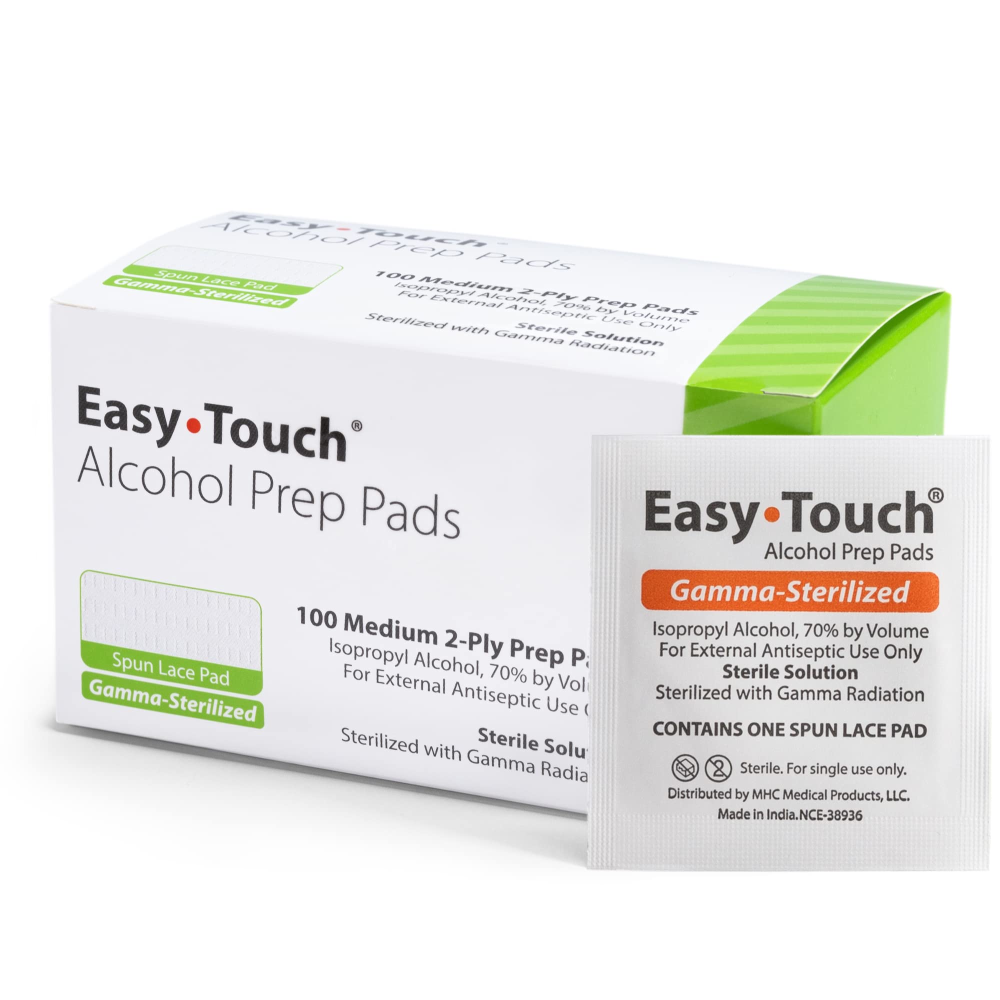 Easy Touch Alcohol Prep Pads – Gamma-Sterilized - (100 per box)