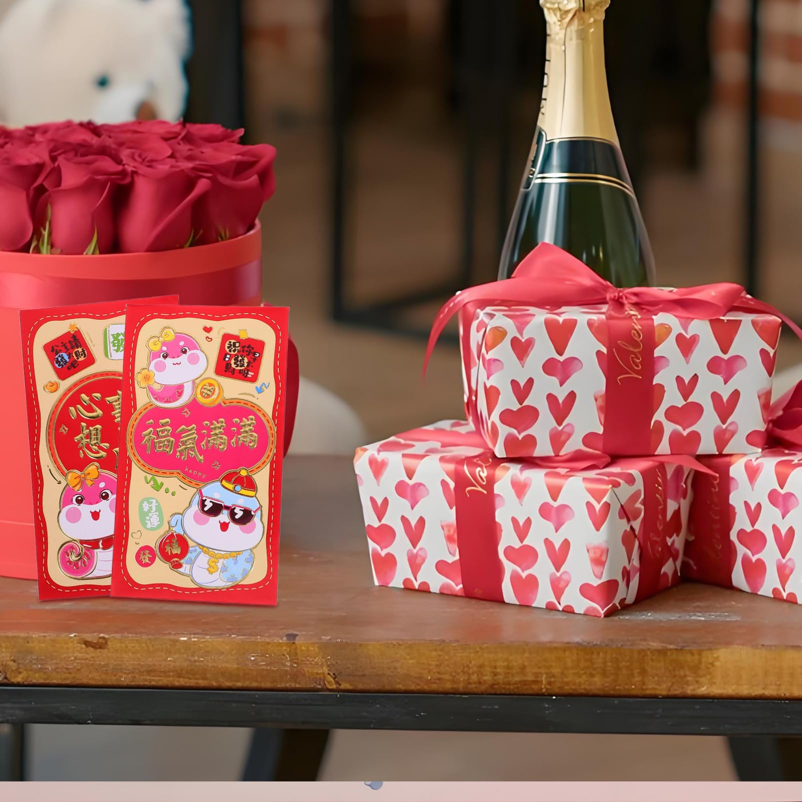 36 Stück Chinesische Neujahrs-Umschläge (Hong Bao) - Rote Geldumschläge Mit Schlangen-Motiven Für Frühlingsfest & Glückwünsche