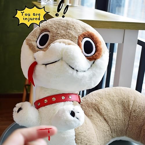 Miniatura 5 de Juguete de peluche de serpiente, original de serpiente y perro, juguetes de peluche de animal de peluche, cachorro de serpiente para niñas y niños,