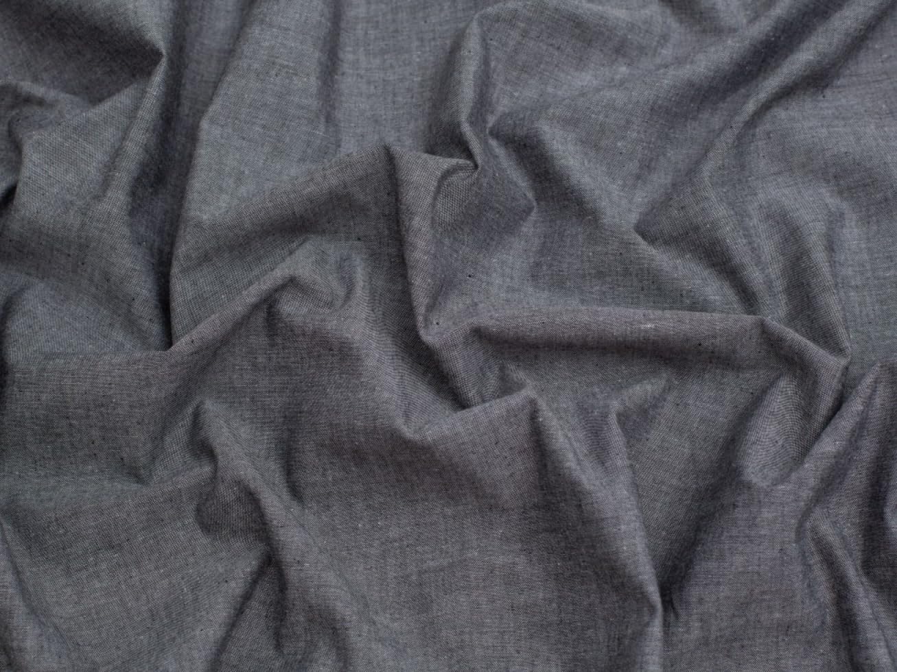 Minerva Grey Chambray Denim Fabric - Per Metre