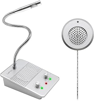 Window Speaker Intercom System,Anti-Interference Intercommunication Talk Through Glass Window,Intercom System for Business,Bank,Office,Hospital,Counter,Store,Station,Medical Center