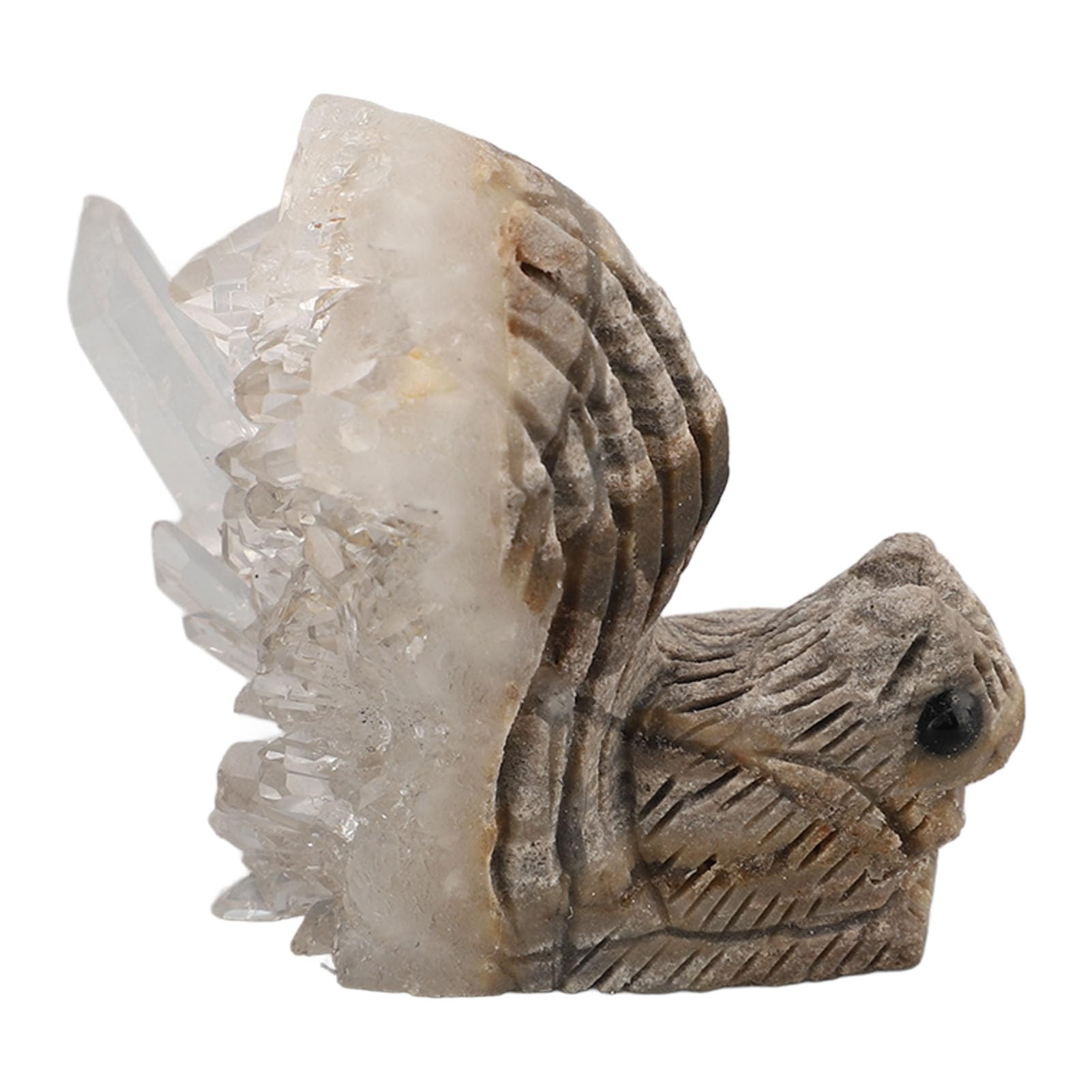 Jelquix Crystal Squirrel Figurine for Home Decor, Office Desk | Hand Carved Artisan Craftsmanship, Genuine Crystal, Miniature Animal Sculpture for Collectors, Gift Givers