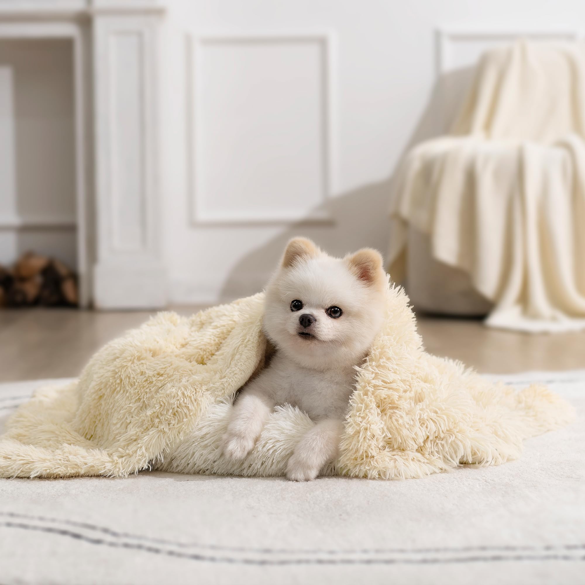 gogobunny Waterproof Dog Blanket for Couch & Furniture Protection - Super Soft Reversible Throw for Large Dogs & Cats, Calming Washable Fur & Sherpa