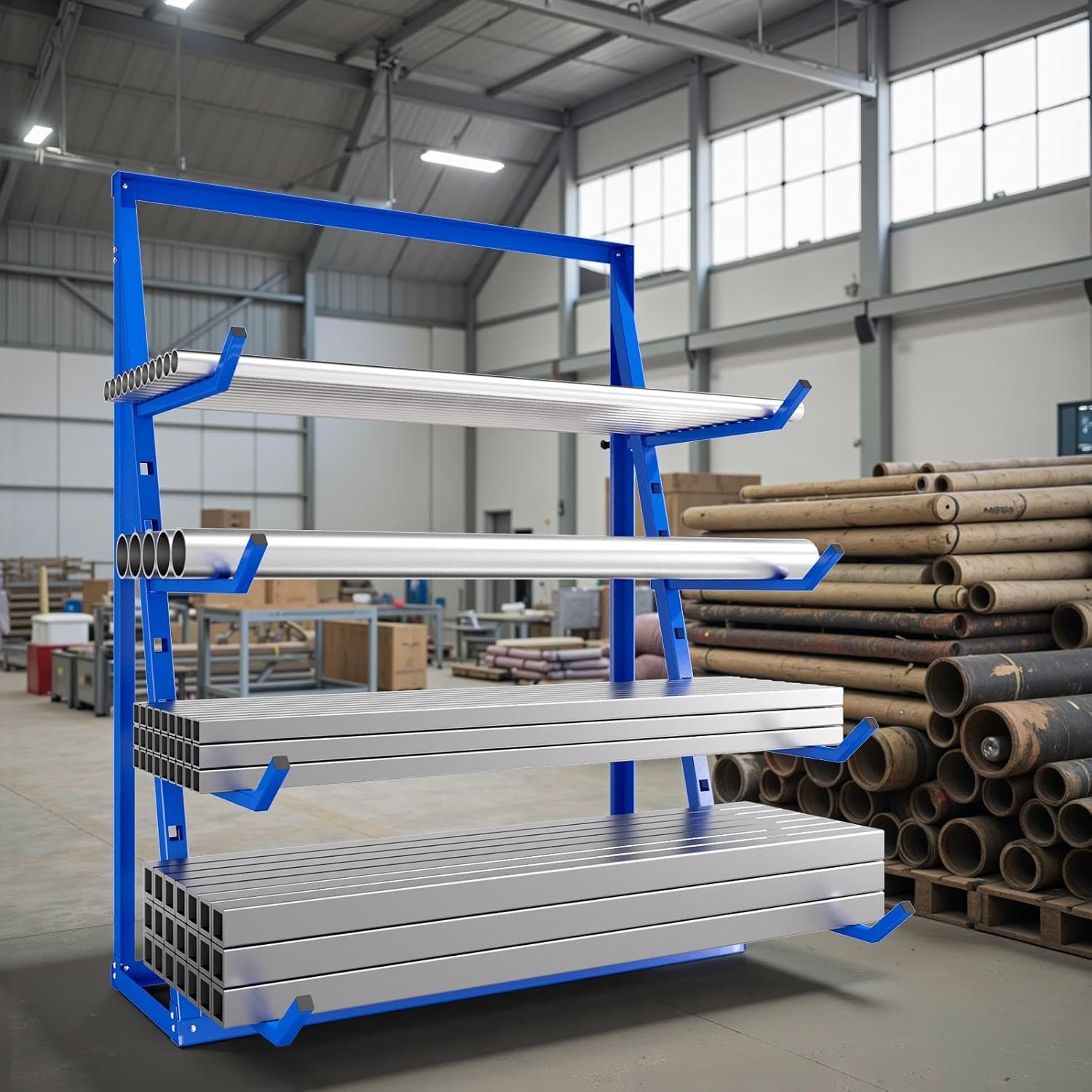 Amazon.com: 4000lbs Load Capacity Lumber Storage Rack, 4 Tier ...