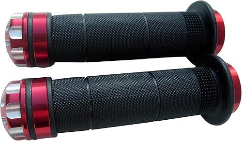 Miniatura 3 de Puños para manillar de motocicleta de 0.866 in de gel con barra CNC roja para Ducati Scrambler Classic 2017