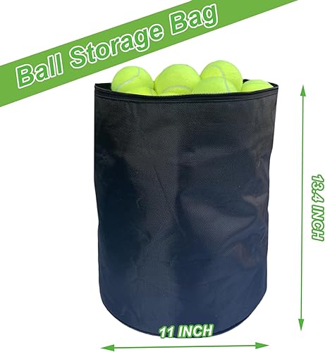Miniatura 5 de Bolsa de almacenamiento portátil para pelotas de tenis, cesta grande de pickleball con correa para el hombro para llevar, almacenamiento de alta