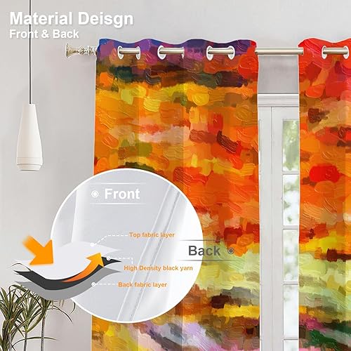 Miniatura 563 de Cenefas de cocina modernas con patrón de cobre marrón dorado para ventanas, cenefas opacas abstractas de marcas de arañazos y cortinas opacas