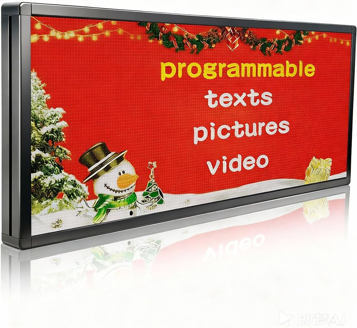 P6 Programmable Scrolling Led Sign Custom Digital Signage Displays Outdoor For Business Wifi Control Open Matrix Panel Electronic Message Board Screen Advertising Tickeropen Neon Sign 40"X17"
