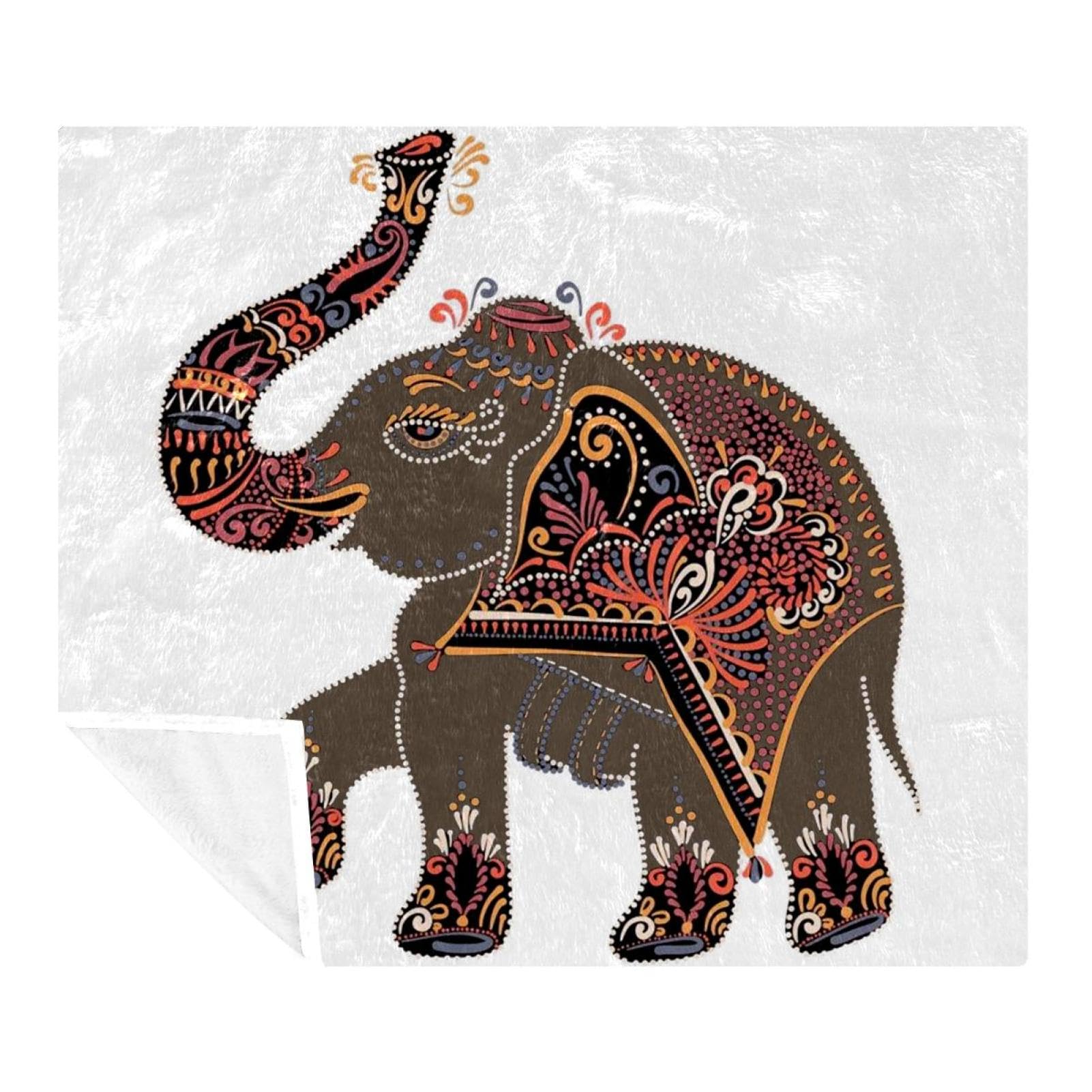 Couverture polaire en microfibre Henna 150x130 cm pour lit et canapé