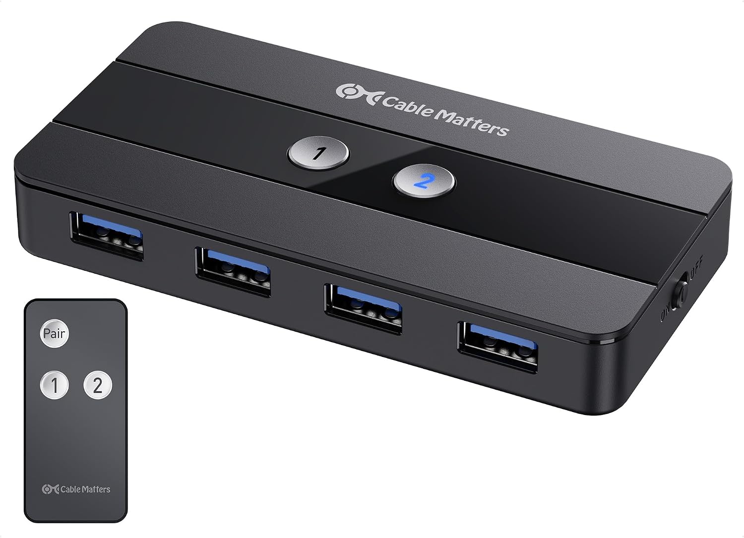 Cable Matters Dual 4K 60Hz USB C KVM Switch, 2 Computers, 2 Monitors