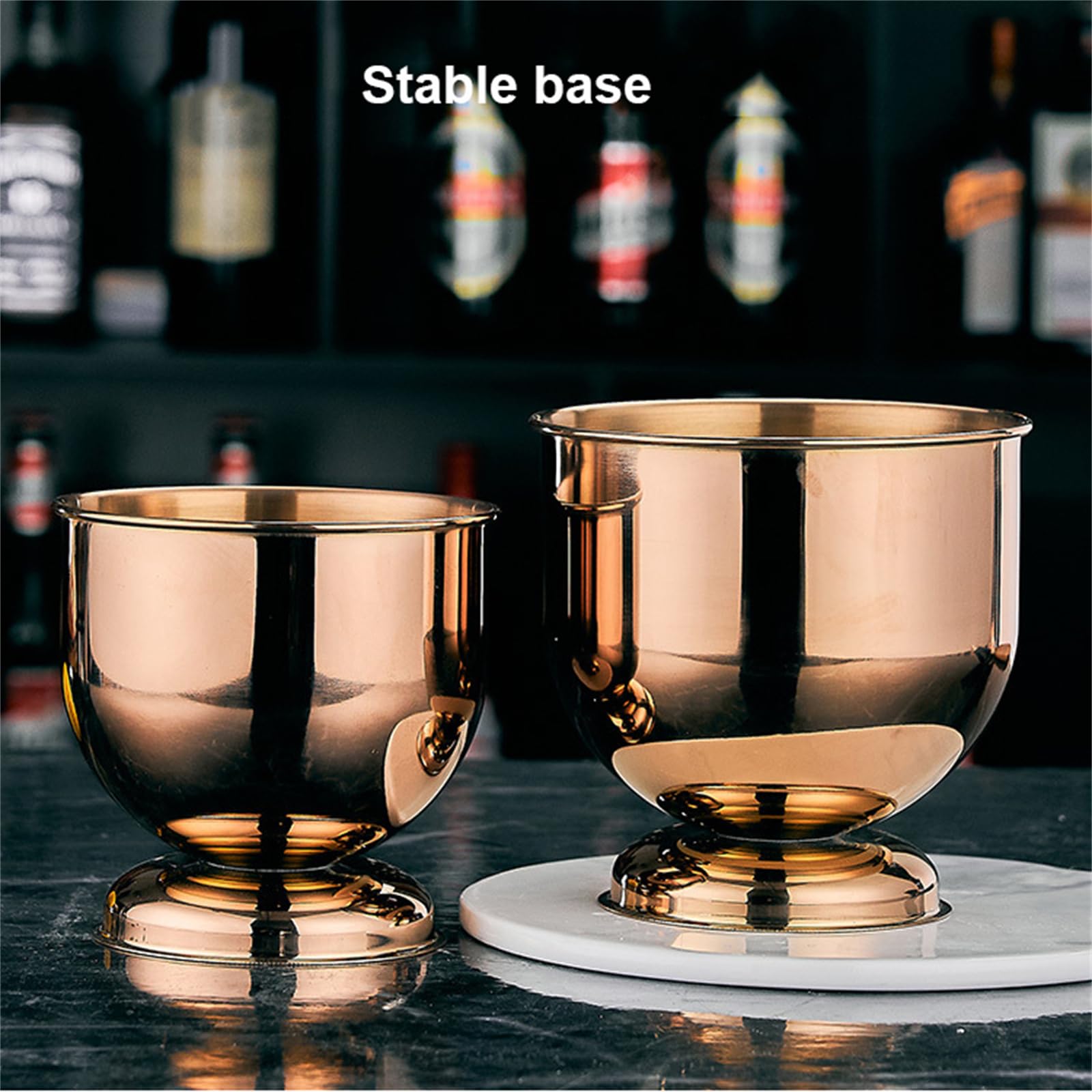 Cubos de Hielo para champán,Cubo de Hielo del Acero Inoxidable,Tina para Bebidas aislada y Cubo para Hielo,Enfriador de Bebidas para Fiestas,Plata,1.5L
