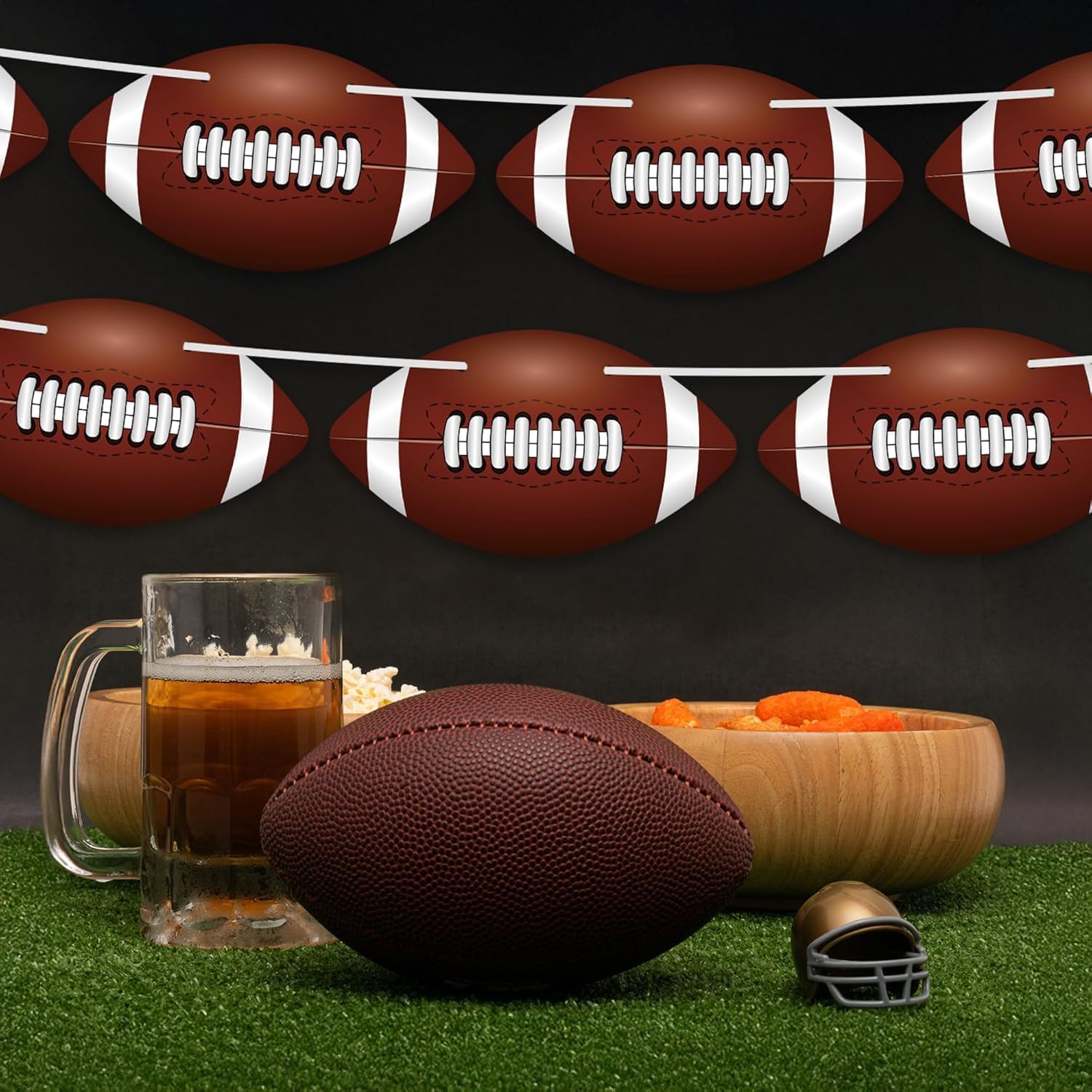 Football Decorations for Birthday Game Day Super Bowl Sports-Themed Party Supplies Favor (D) - Image 8