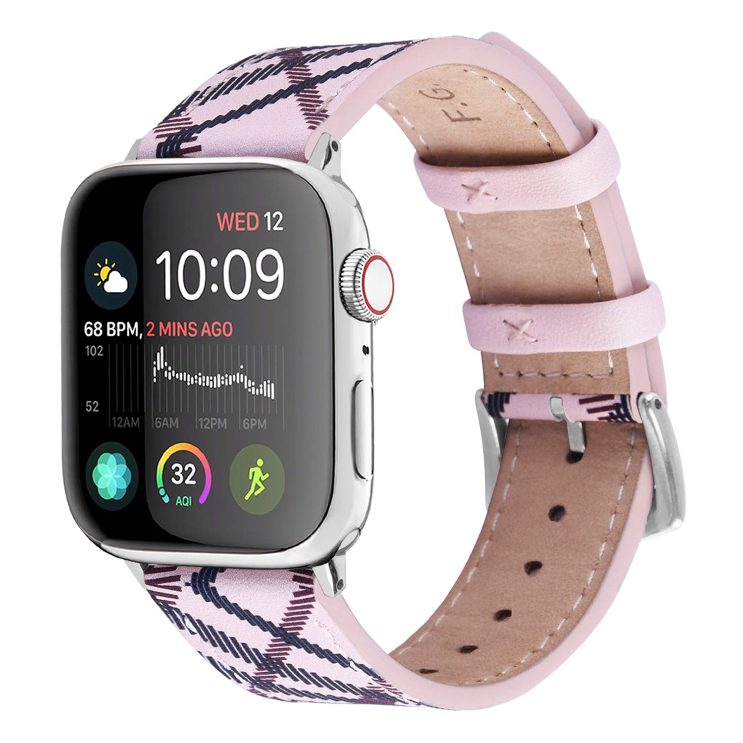 Compatible Apple Watch Strap 38mm 40mm 41mm 42mm 44mm 45mm Leather iWatch Band/Strap for Apple Watch Ultra 49mm SE2 SE Series 8 7 6 5 4 3 2 1(Watch Not Included)