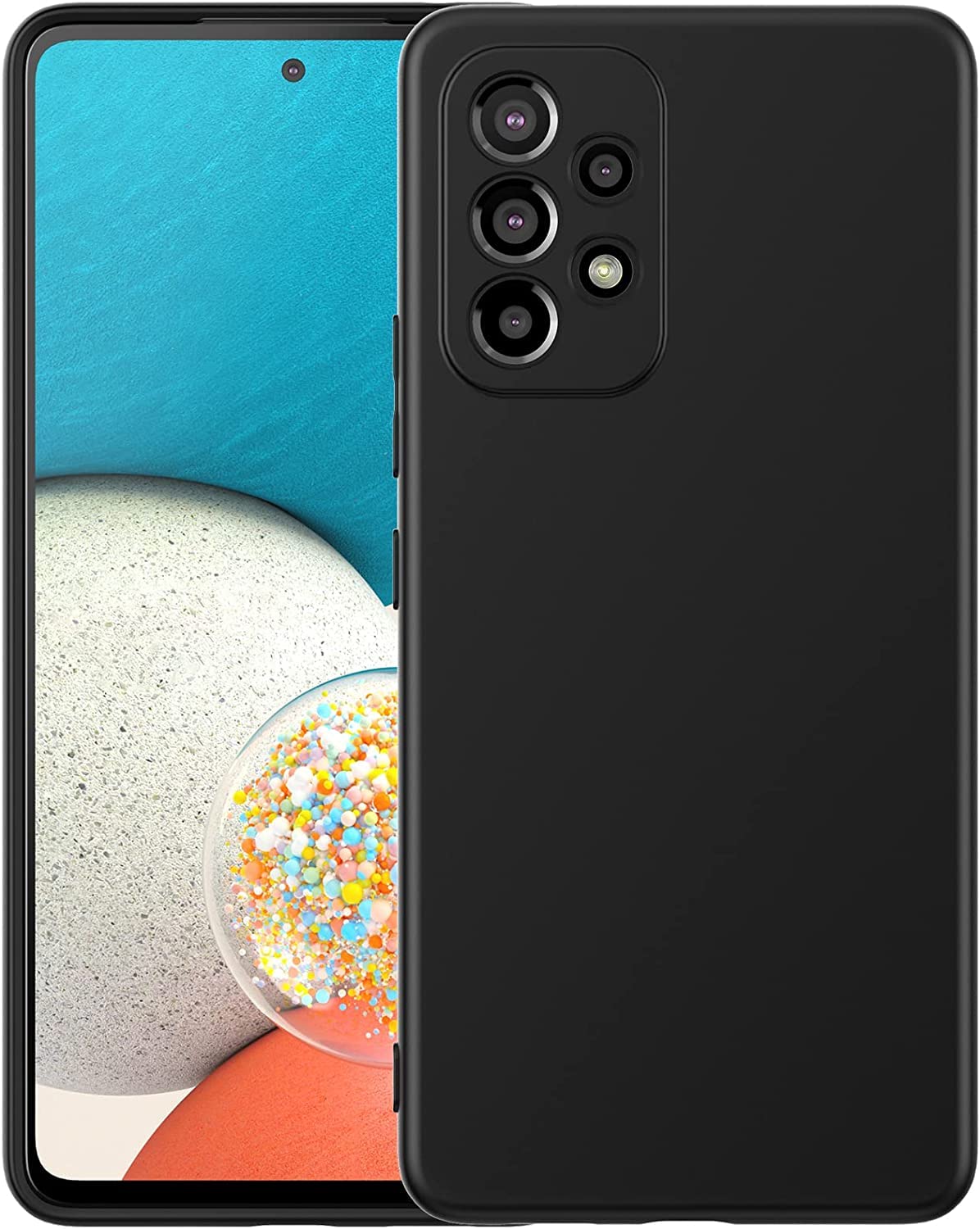 LOXXO® Microfiber Candy Case Compatible for Samsung A73 5g Smooth Touch Cushion Liquid Soft Silicone Gel Rubber Phone Cases Non-Slip Full Body Protective Shockproof Back Cover - Black (B0B3RZVT7N) Amazon Price History, Amazon Price Tracker