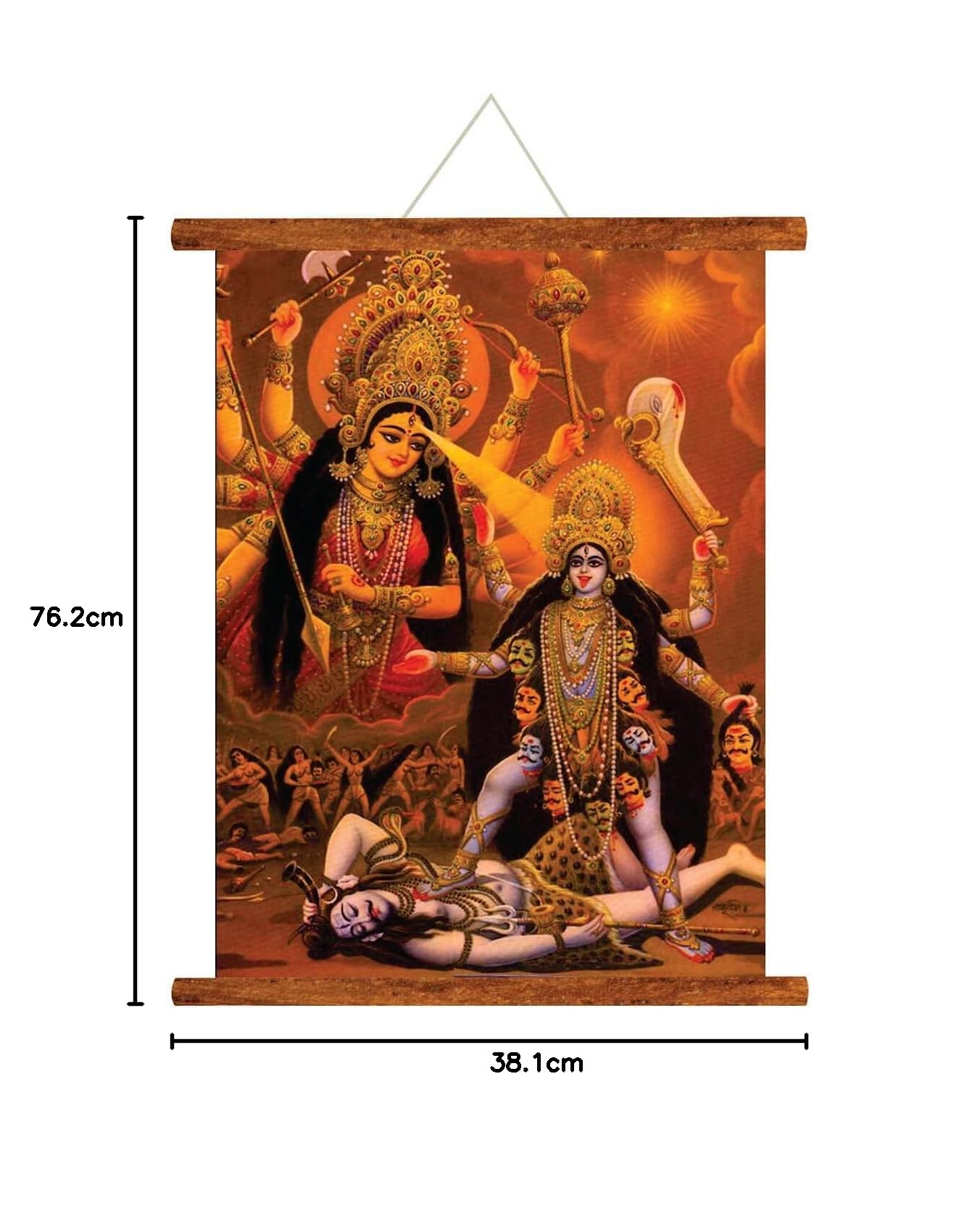 額装済/Oracle De Delphes/ル ヤウアンク/ポスター Yaya Cafe Maa Durga Maa Kali Puja Pooja Poster Wall Painting