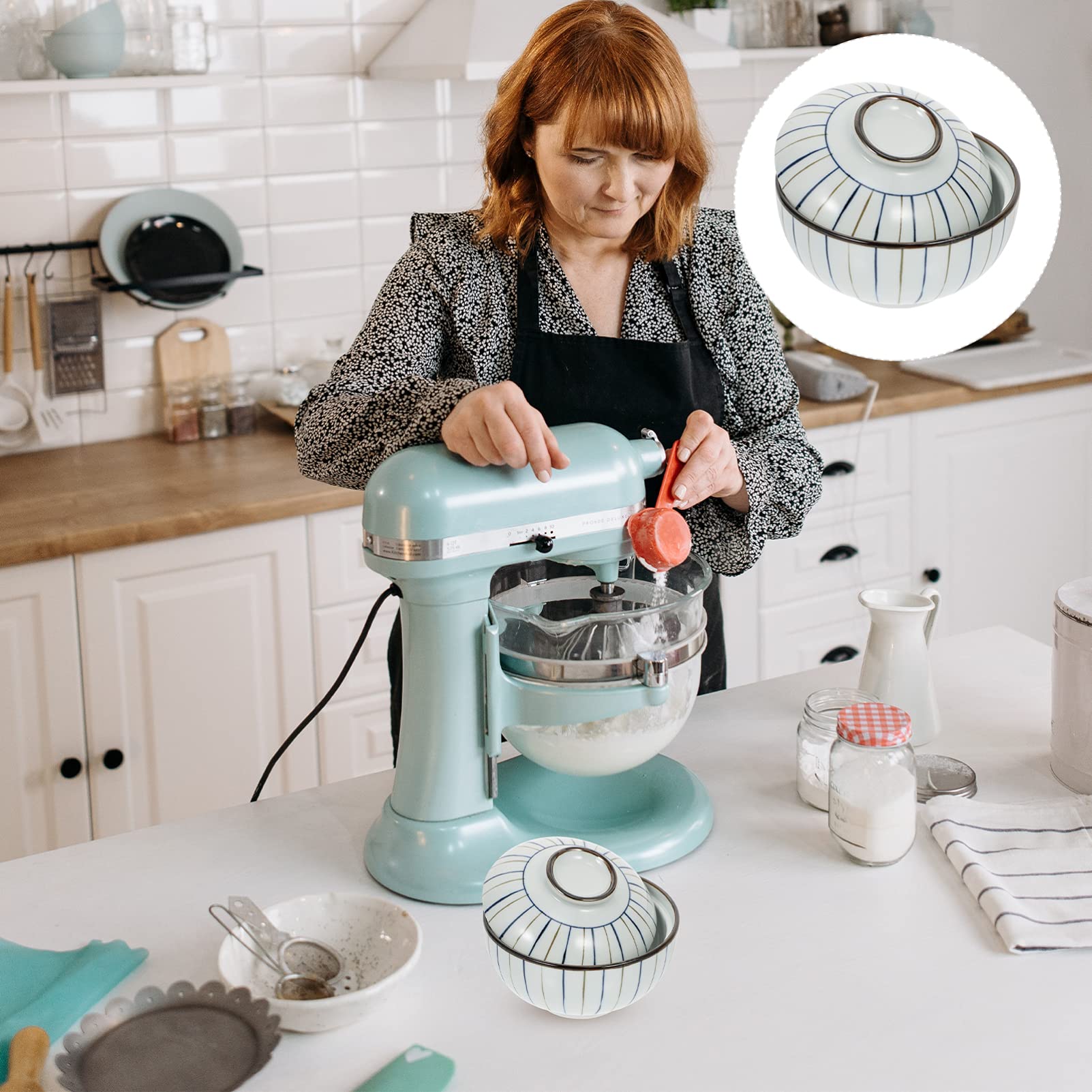 Porcelanowe miski do ramenu Pojemniki na żywność Pojemnik na jedzenie Pojemnik na jedzenie 3 szt. Wyśmienite jedzenie Serwowanie salaterki Ceramiczna zupa Ryż Miska na makaron do domu Miski ryżu Japoń