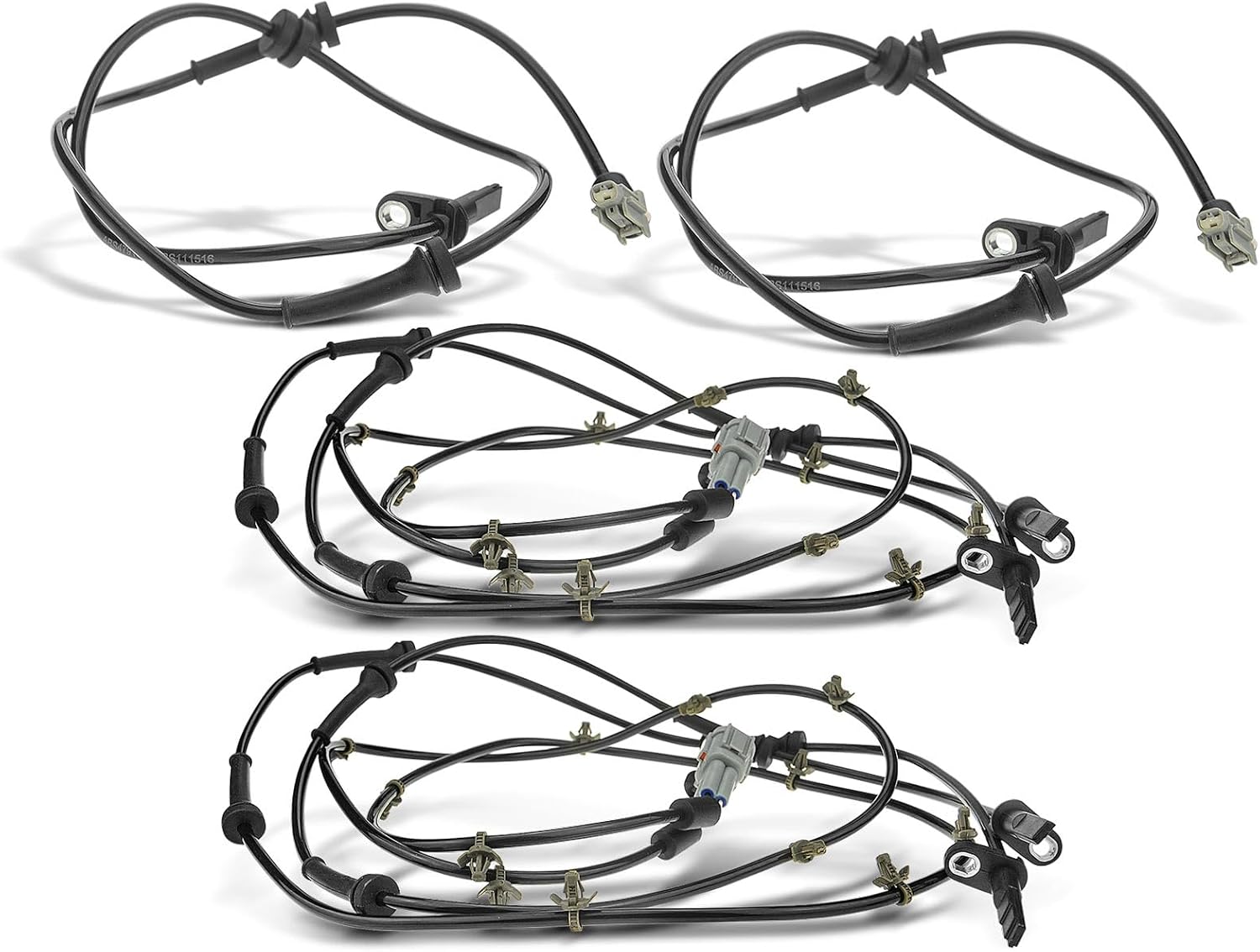 A-Premium ABS Wheel Speed Sensor Compatible with Nissan Models - Altima 2007-2008 - Front & Rear, Driver and Passenger Side, 4-PC Set, Replace# 47900-JA000, 47910-JA000