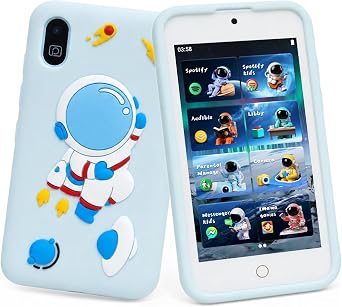 Kids Smart Phone with Dual Camera, Spotify Kids,Spotify,ABC Kids,Audible,Games,Astronaut Theme MP4 Music Player with Parental Control, Fall Protection,No FM Radio,No Browser