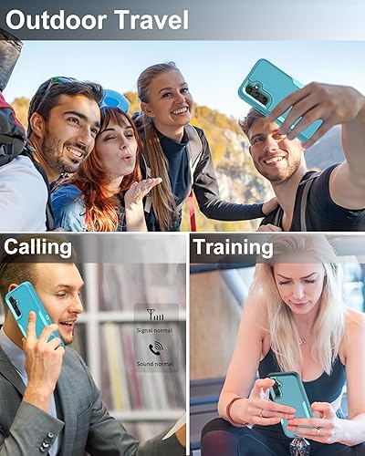 Miniatura 9 de Dahkoiz Funda para Samsung Galaxy S23-FE y protector de pantalla de vidrio, cubierta de puerto a prueba de polvo, cubierta de goma de silicona de