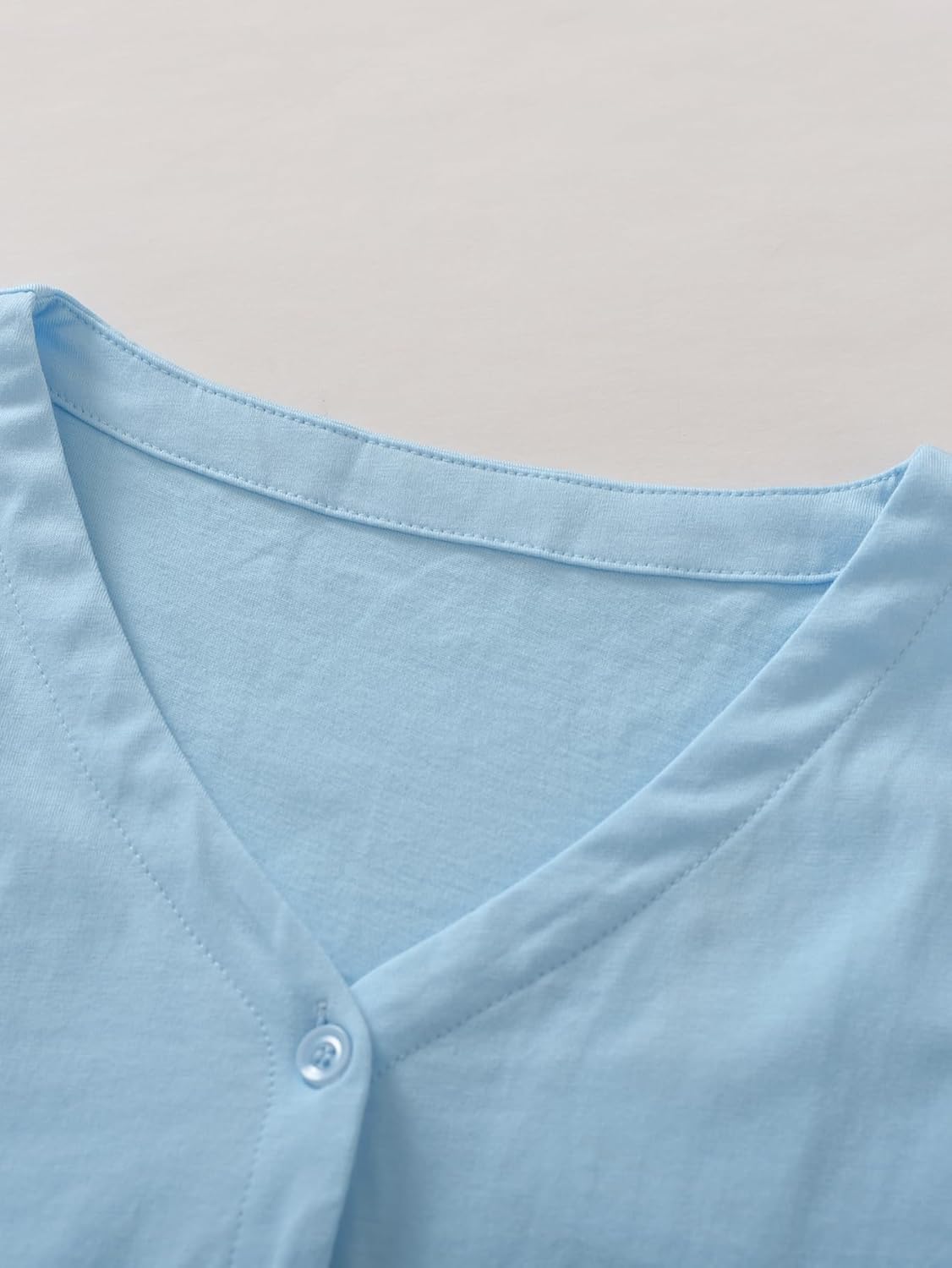 Women's Petite 3/4 Sleeve Pajamas Set Petite Length Cotton Pjs - Image 3