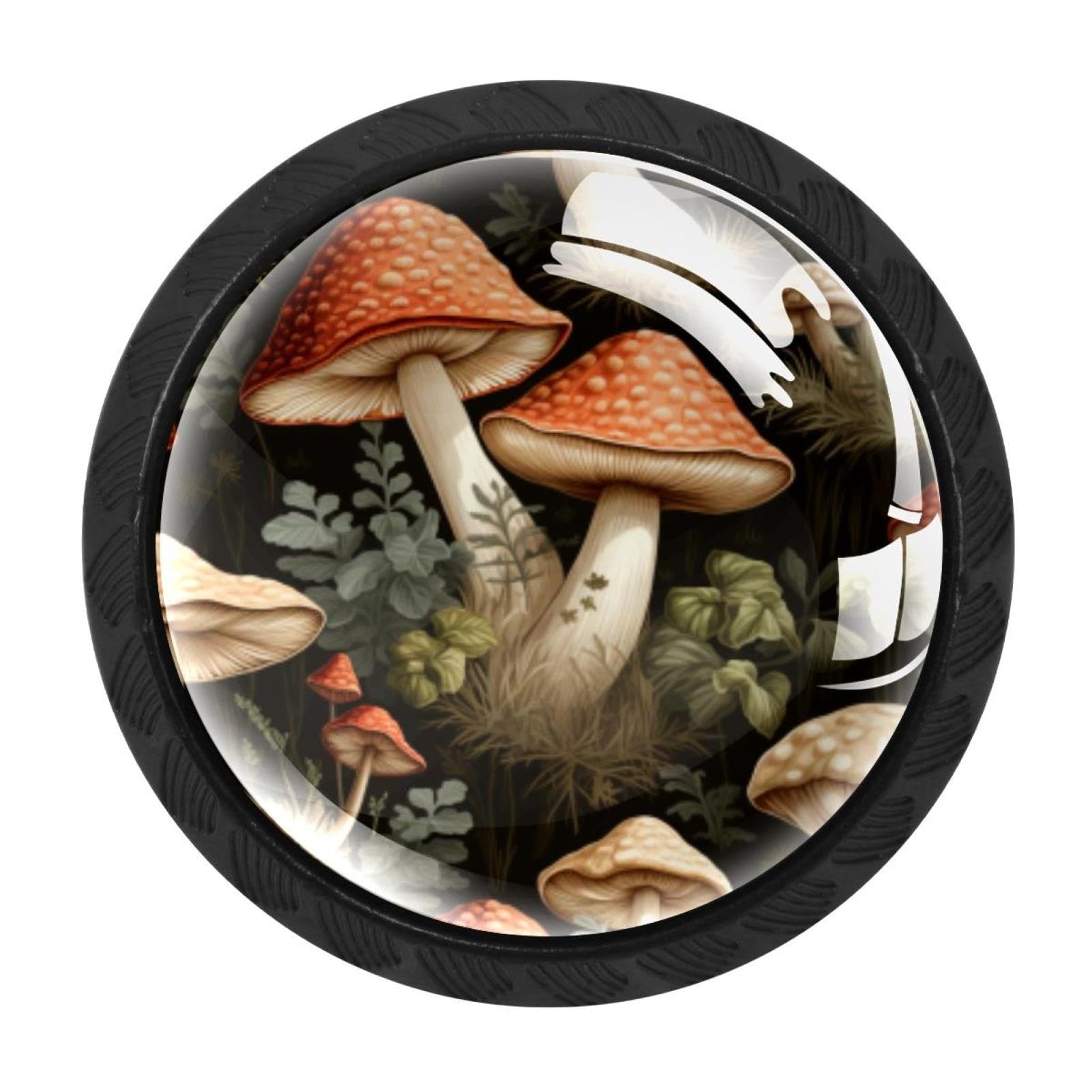 CHENZZZZ 4 Pack Mushroom Kitchen Cabinet Knobs Drawer Knobs Door Dresser Handles for Personalized Gifts Great for Any Occasion
