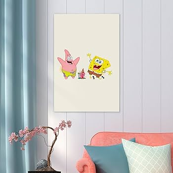 Amazon.co.jp: スポンジボブ ポスター 絵画 インテリア 壁紙用 壁紙