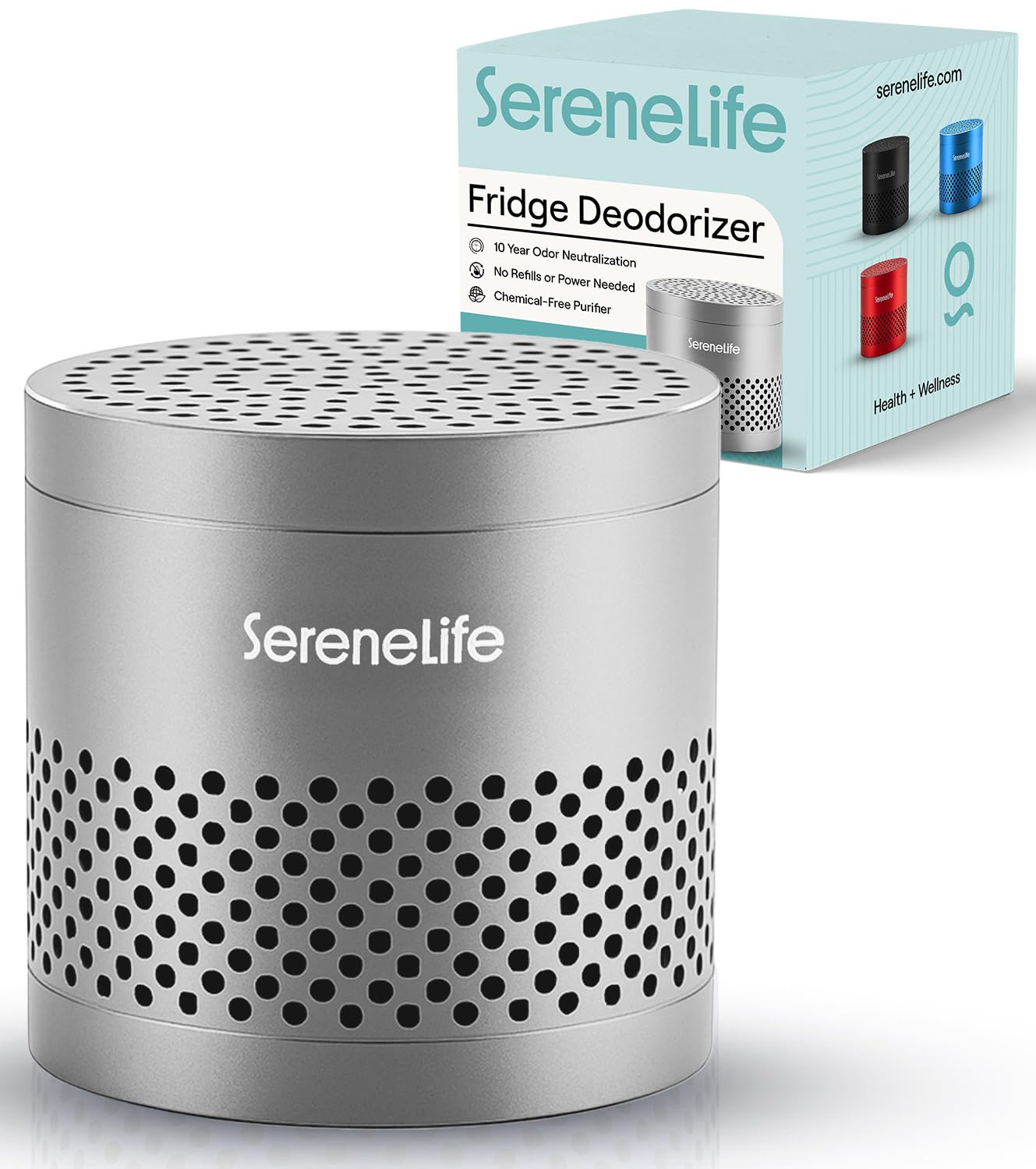 SereneLife Fridge Deodoriser Pod – Natural Odour Eliminator for Refrigerators, Freezers, Cupboards, Shoes & Cars, Lasts Up to 10 Years