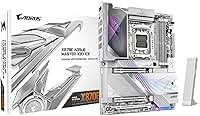 GIGABYTE Placa mãe X870E AORUS Master X3D ICE AMD AM5 LGA 1718 ATX, suporta processadores AMD Ryzen 9000/8000/7000, DDR5, fase de alimentação 18+2+2, 5X M.2, PCIe 5.0, WIFI7, 10GbE, garantia de 5 anos