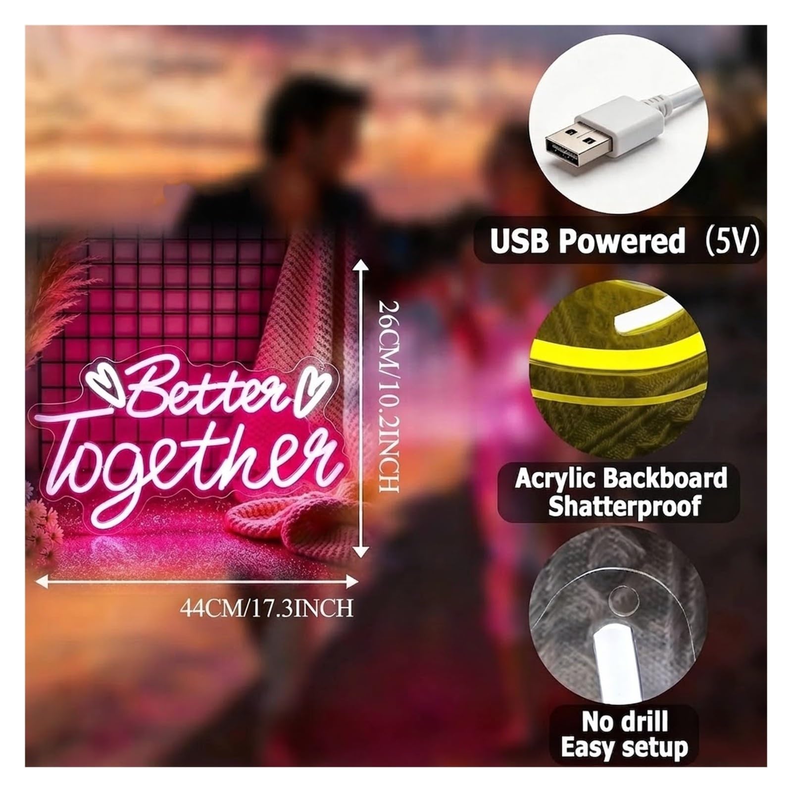 Insegna al Neon Insegna Al Neon LED Better Together