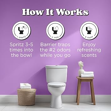 Poo-Pourri Before-You-Go 8oz Air & Toilet Freshener Lavender Vanilla Spray Instantly Works to Trap Bathroom Odor Plant Based Ingredients & Essential Oils with Lavender, Vanilla & Citrus