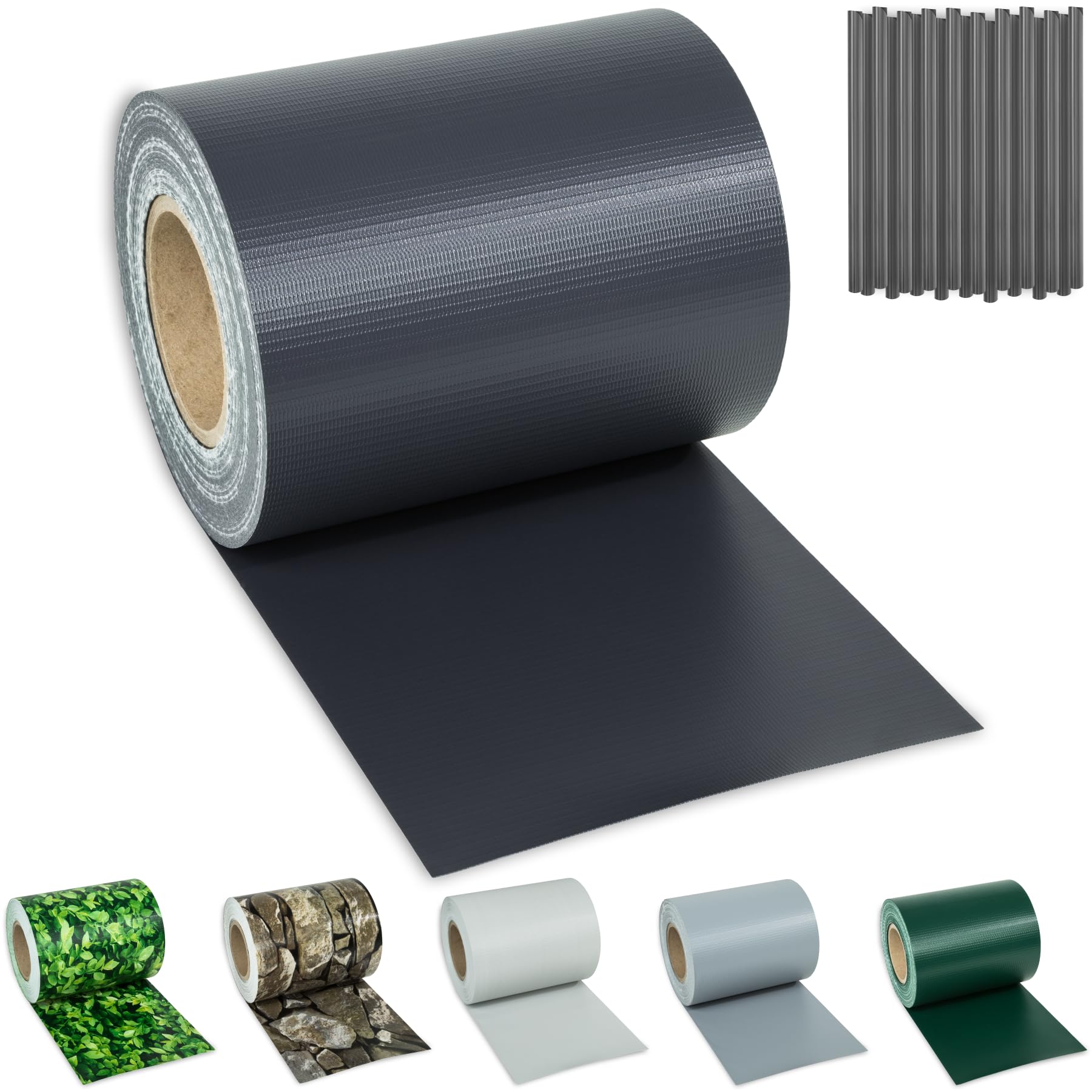 Malla sombreo PVC tectake para ocultacion de valla jardin exterior