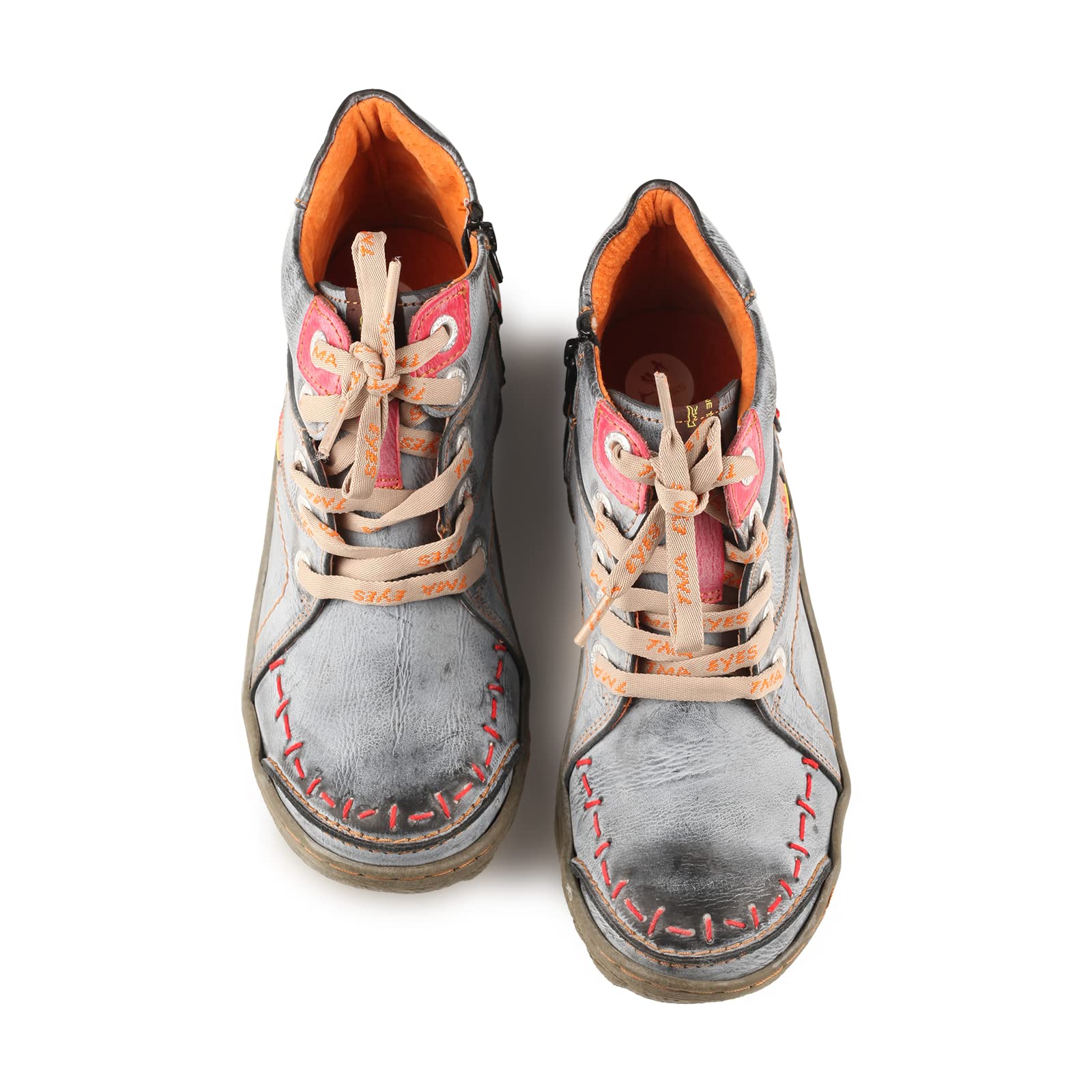TMA EYES zapatos casuales de suela blanda de cuero para muje
