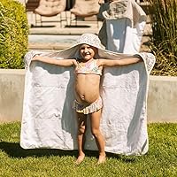 Vista 82 de Little Unicorn Toalla de baño con capucha de alta calidad, mezcla de algodón absorbente y rizo Tamaño más grande, 1-6 años (Adobe Checker)