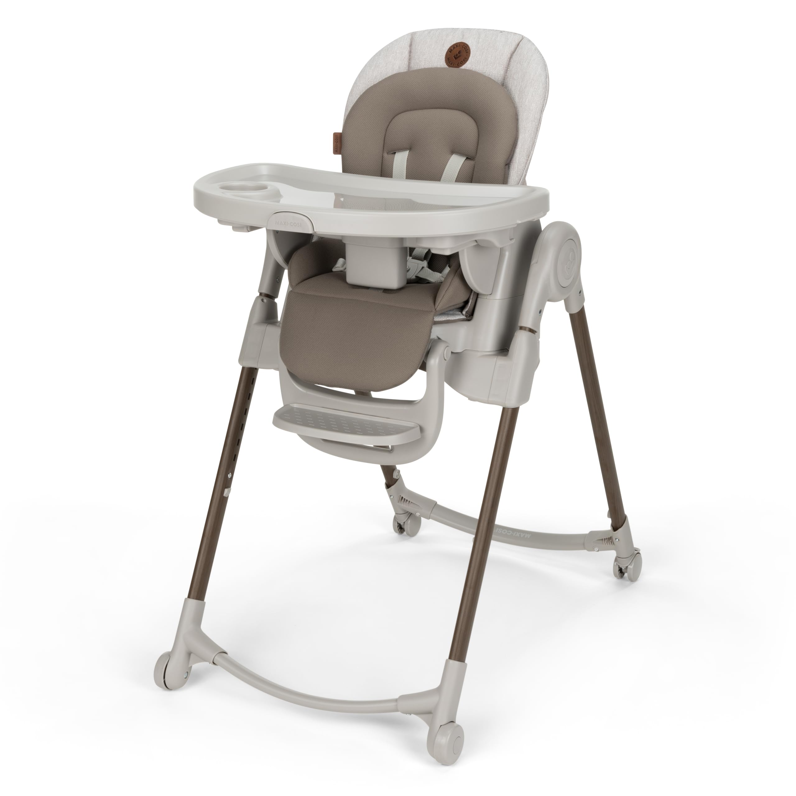 Photo 1 of Maxi-Cosi Minla 6-in-1 High Chair for Babies & Toddlers, Portable Foldable Highchair, EcoCare Fabric, 9 Heights, 5 Reclines, 4 Tray Positions, Truffle