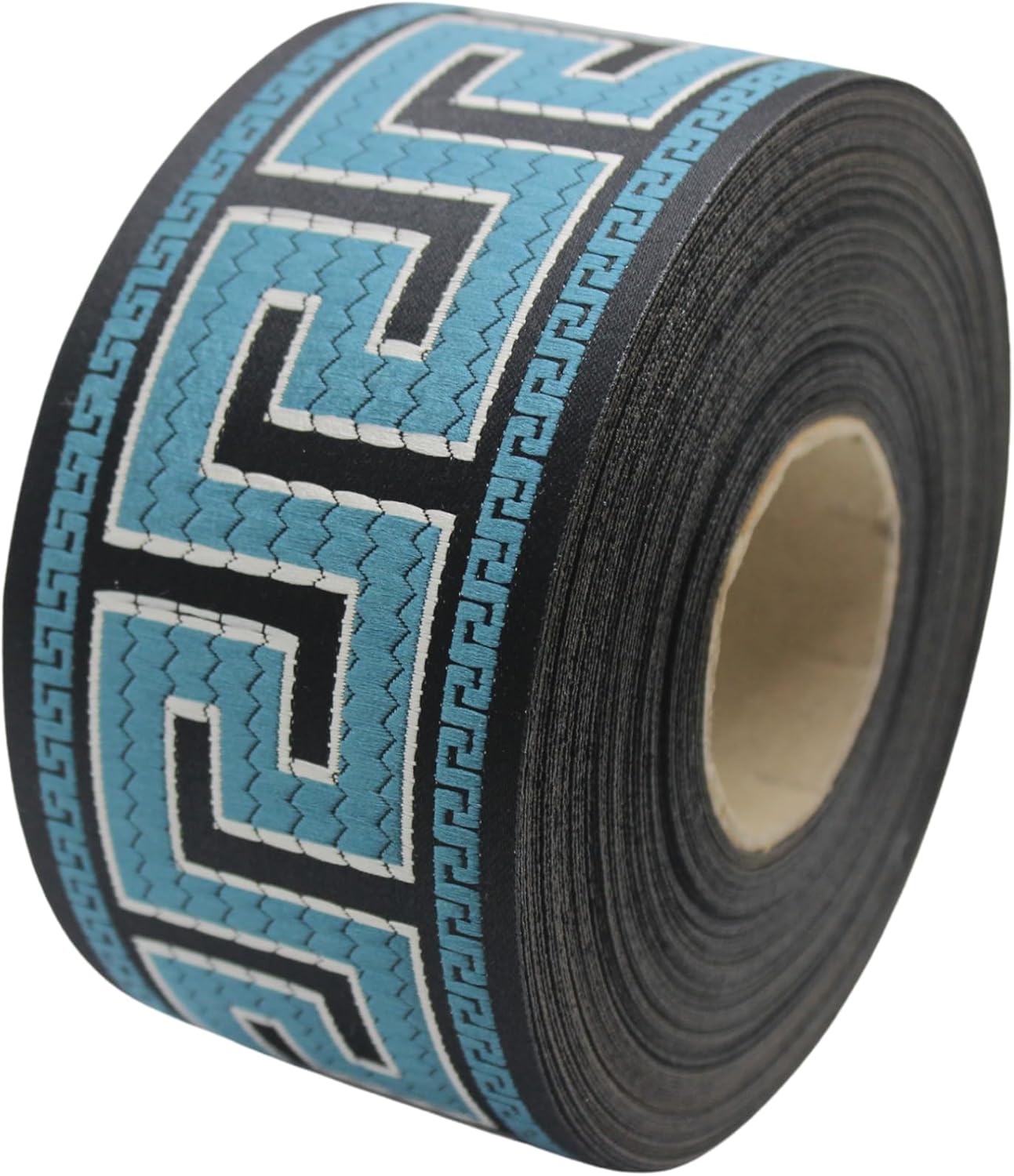 3.8 Yard Spool 2.67 inches Greek Key Drapery Trim Jacquard Ribbon for Your Drapes Curtains Drapery Banding Trim Tape C05 70005