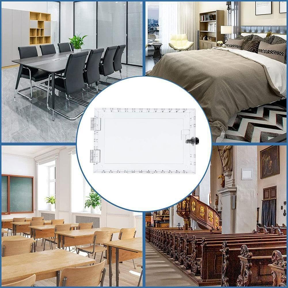 Boîtier de verrouillage pour thermostat - 20 x 14 x 5 cm - Couvercle de thermostat avec serrure - Contrôle de la climatisation - Couvercle mural pour thermostat pour restaurants