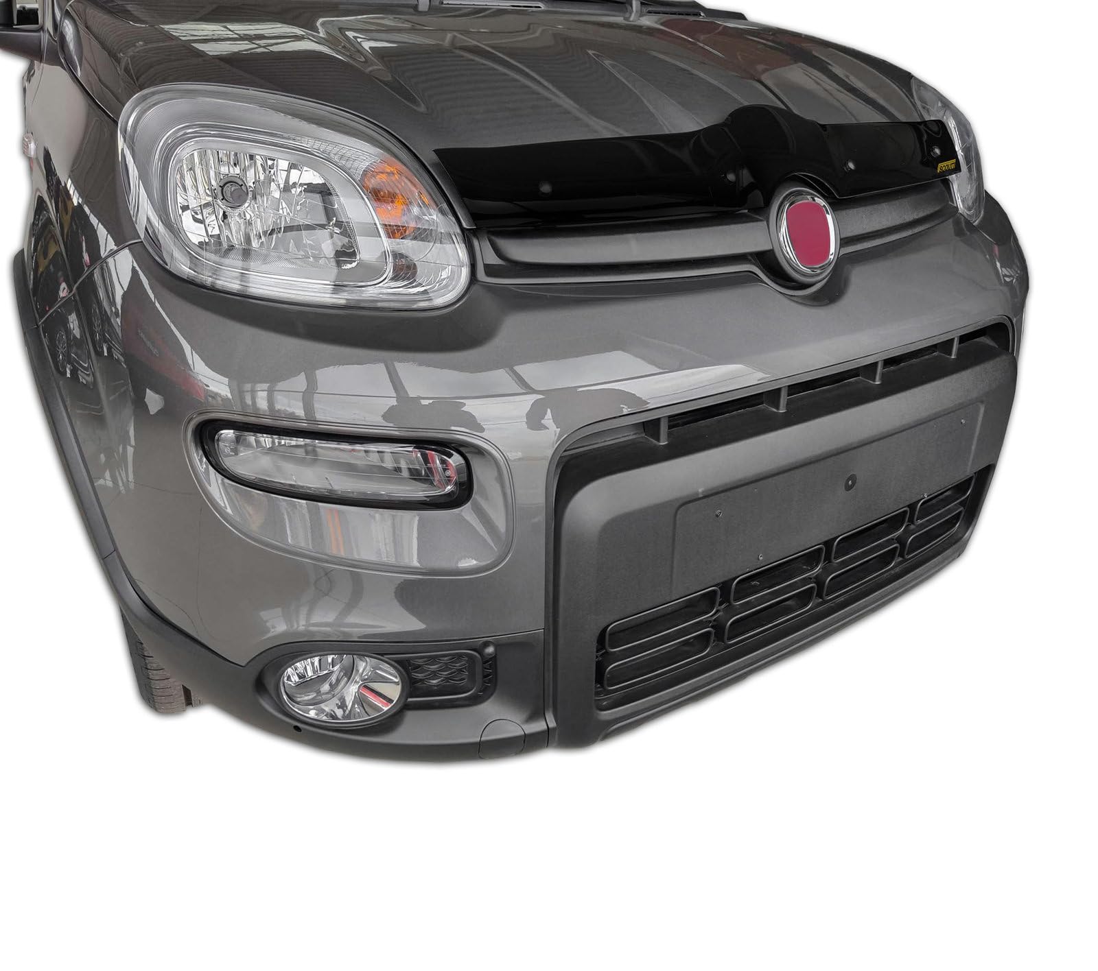 SCOUTT Bra de Capot Déflecteur de Protection pour Fiat Panda 3 2012-2024, Aérodynamique, Assemblage Facile, Aucun Perçage Requis