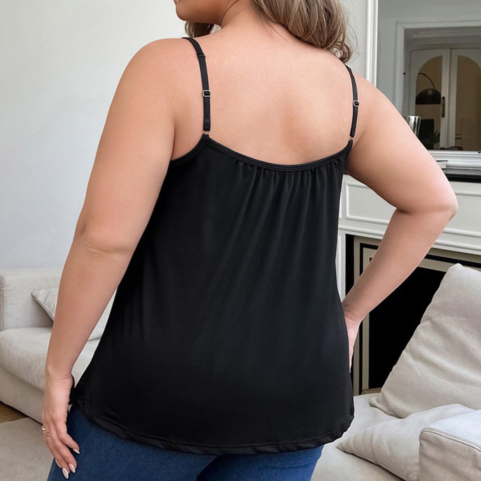 Camiseta Deporte Mujer Camiseta Tirantes Mujer de Talla Grande con Corte Holgado Elegant Tank Top Cuello Crew Moda Camisetas Basicas Verano Tshirt Camisetas Blanca Mujer Tirantes Tirantes Elástica