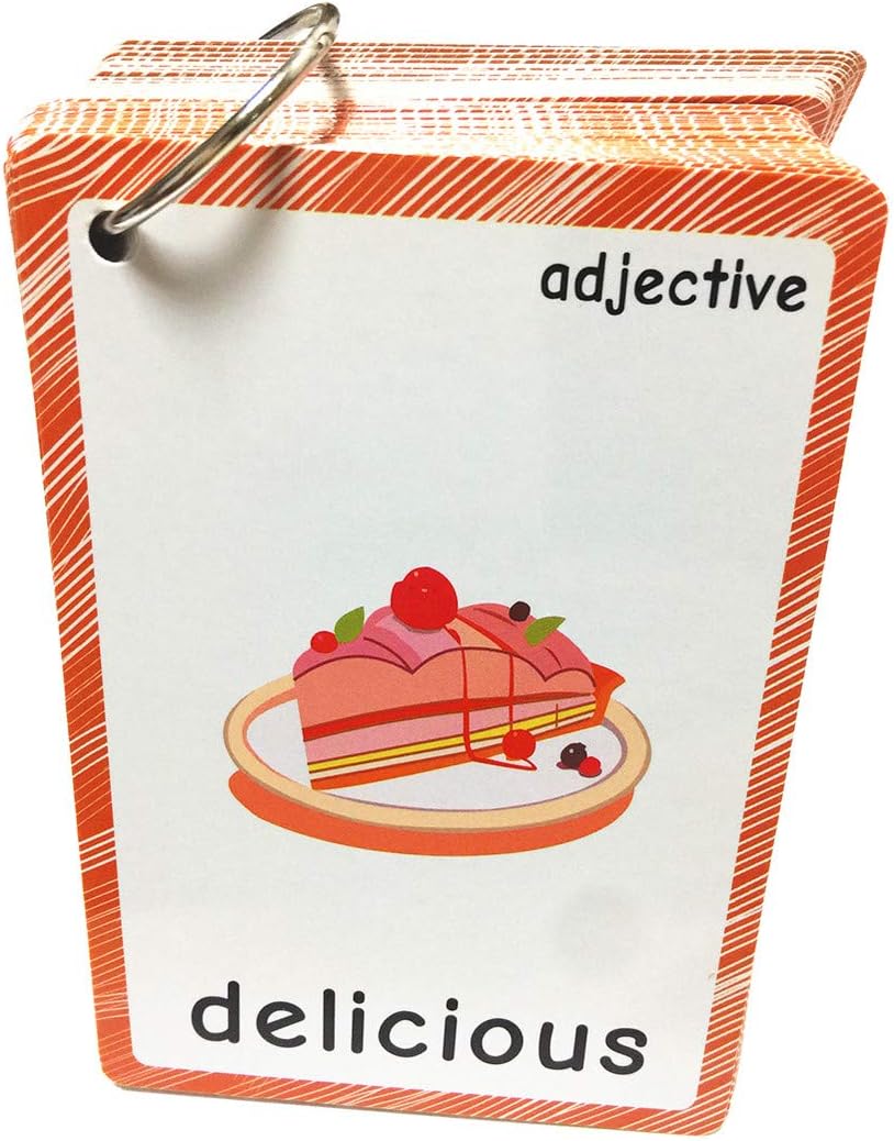 Set of Adjectives&Antonym Flash Cards for Toddlers(47 pc) | Kids Learning Flashcard & Montessori Pocket Cards Toys | Perfect for Pre-K Decor Background Wall Stickers, Teacher/Autism Therapists Tools