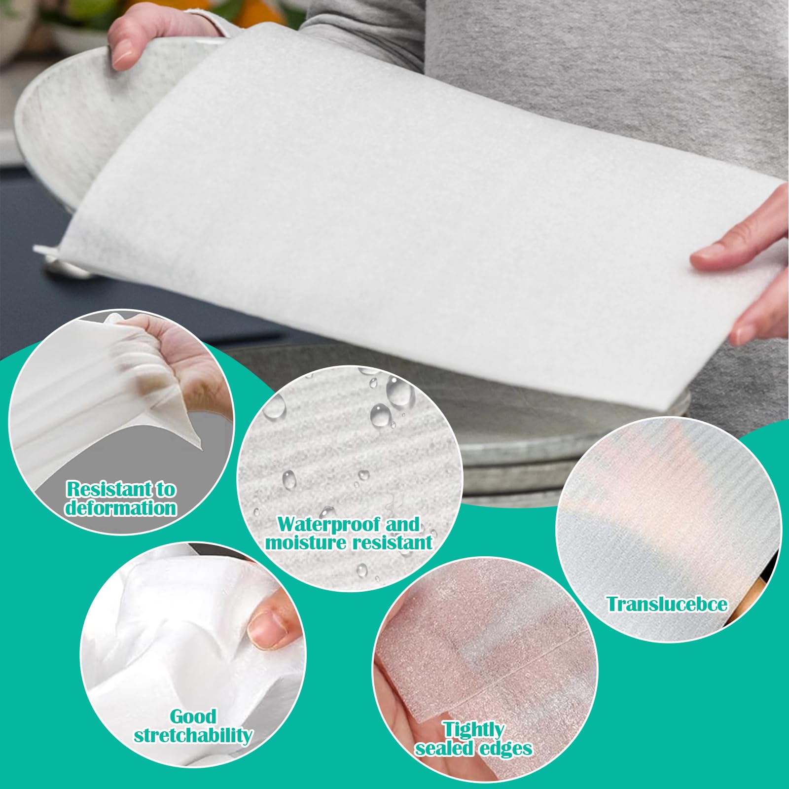 Envoltura de Espuma 30x30 cm 100 Piezas, Material de Embalaje de Burbujas para Mudanza